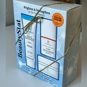 Beauty Stat Skincare Brighten and Strengthen on the go travel kit. New